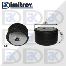 Антивибрационен тампон М10 х Ø 65 х 35 mm